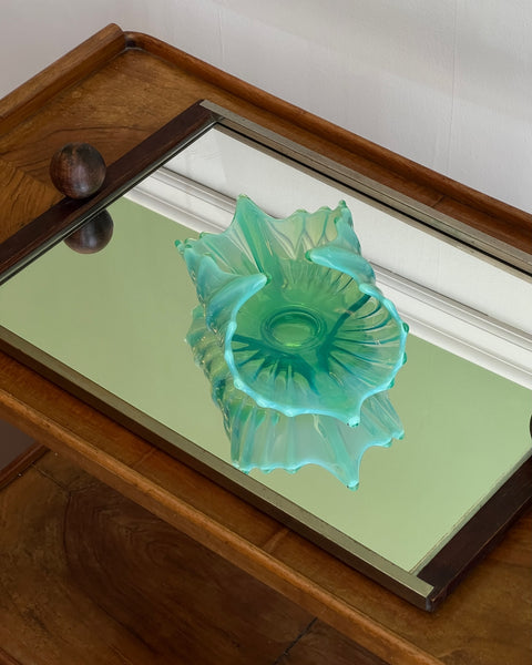 Vintage opal green/turquoise Murano bowl
