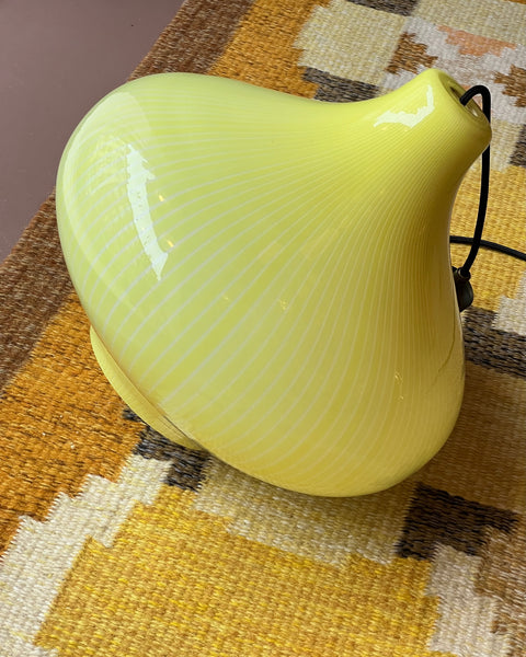 Vintage Massimo Vignelli yellow/white ceiling lamp