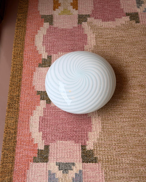 Vintage Murano light blue swirl ceiling/wall lamp (D38)