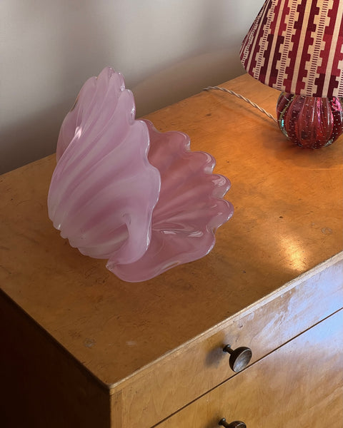 Vintage opal pink Murano shell bowl (Large)