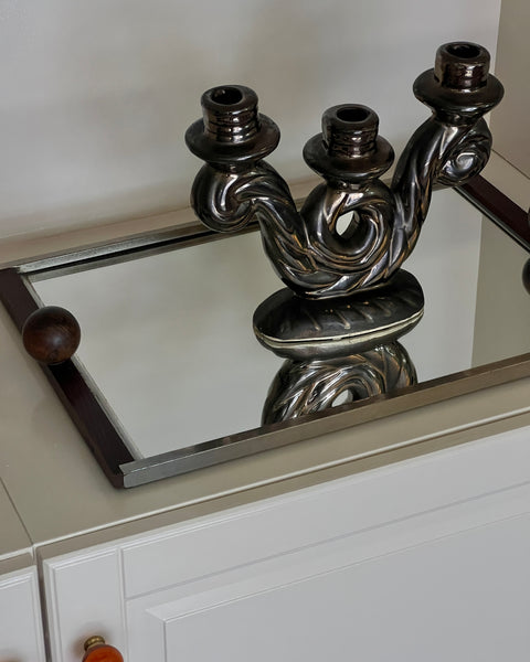 Vintage Vallauris ceramic candle holder