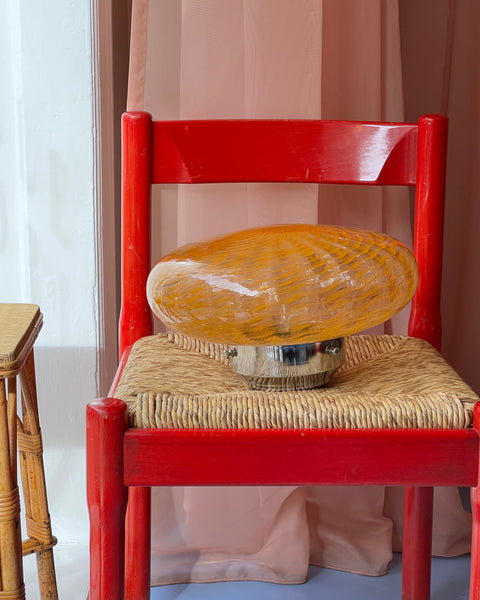 Vintage Murano orange/clear ceiling/wall lamp (D35)