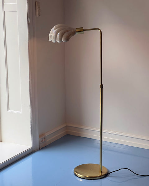 Vintage clam/shell adjustable floor lamp