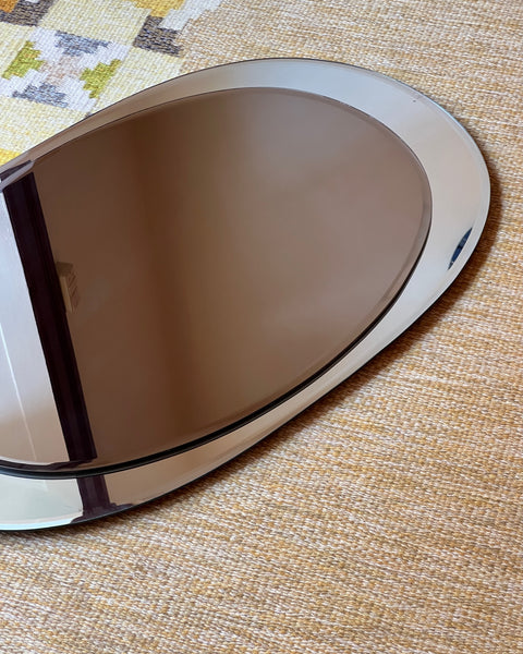 Vintage Italian mirror with faceted mirror frame