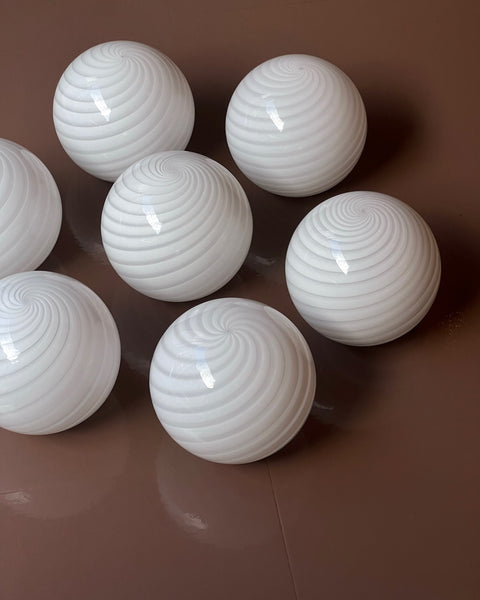 Candy ceiling lamp - White swirl (D20)