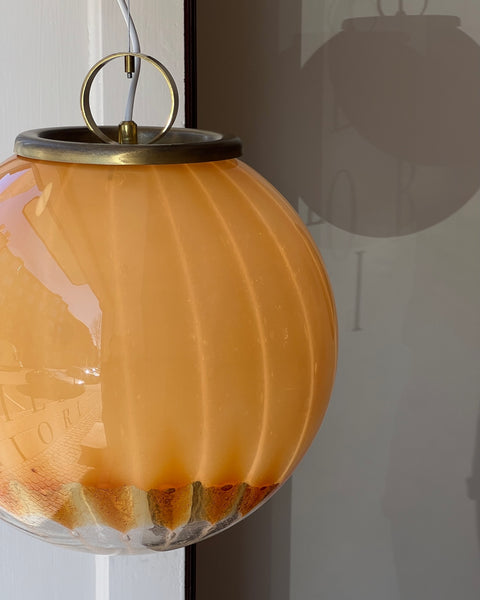 Vintage golden clear Murano ceiling lamp (D33)