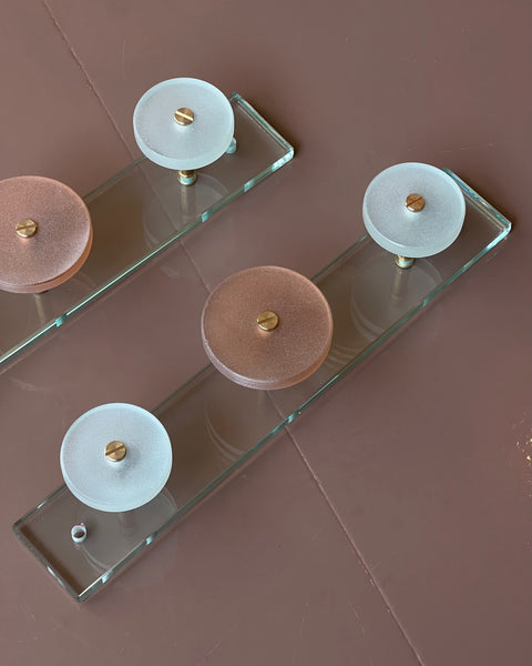 Vintage glass coat rack