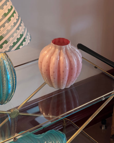 Vintage pink Murano vase