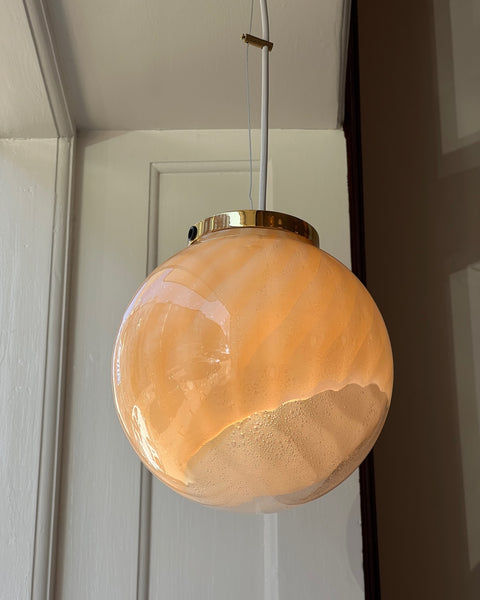 Vintage golden clear Murano ceiling lamp (D22)