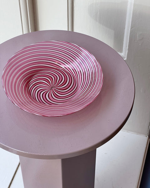 Vintage pink swirl Murano bowl/dish