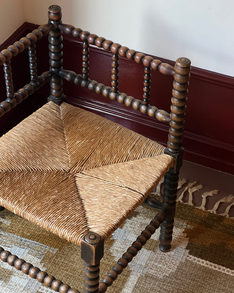 Vintage Bobbin corner chair