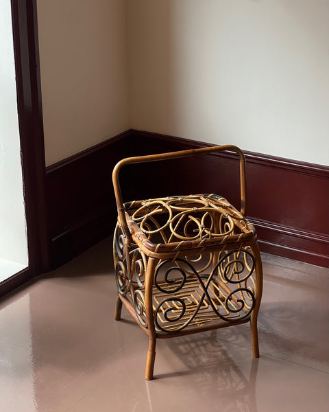 Vintage rattan basket