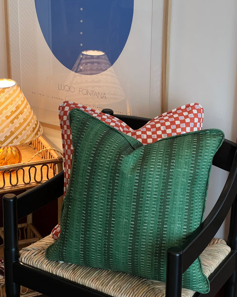Karin's Rölakan cushion - Sundborn Green (Available upon request)