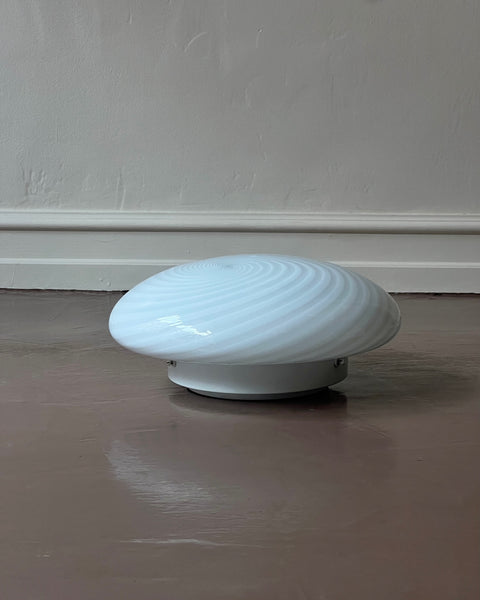 Vintage Murano white swirl ceiling/wall lamp (D30)