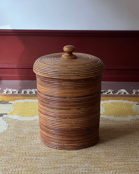 Vintage rattan basket