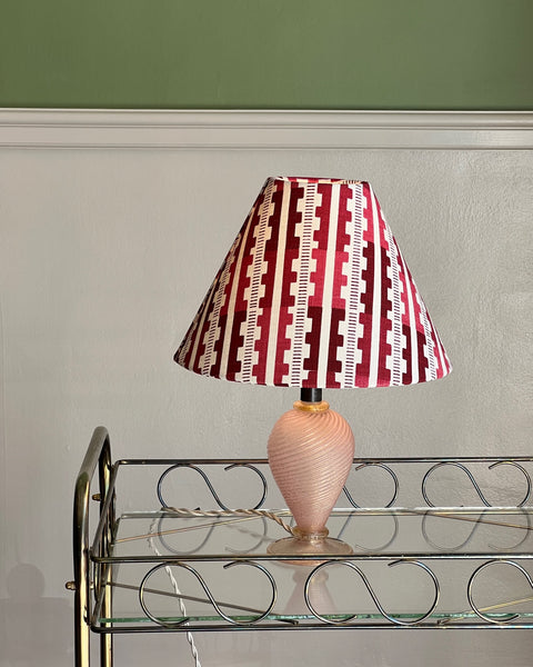 Vintage light peach/golden Murano table lamp (incl. lampshade)