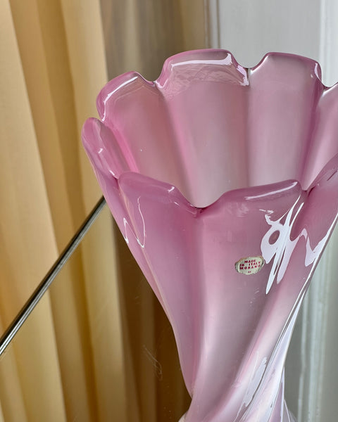 Vintage pink Murano vase