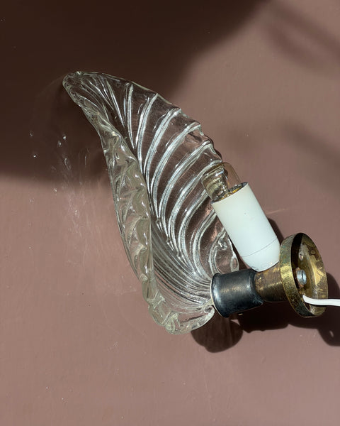 Vintage Murano leaf wall lamp