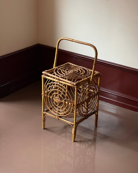 Vintage rattan basket