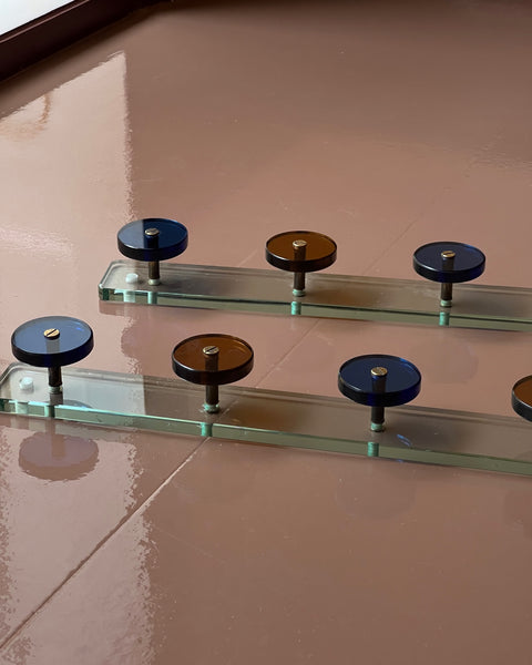 Vintage glass coat rack