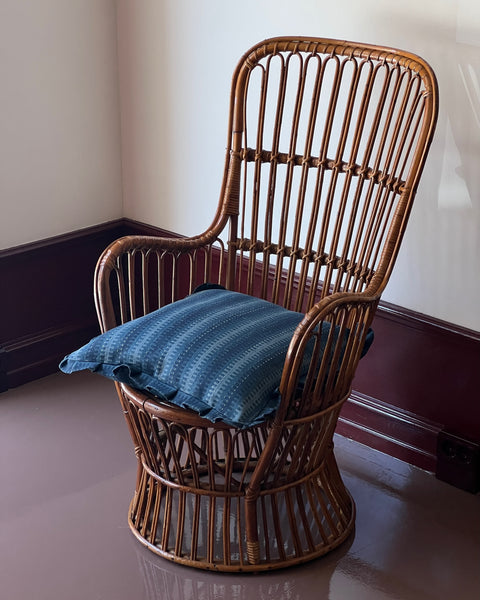 Vintage rattan chair by Fratelli Castano