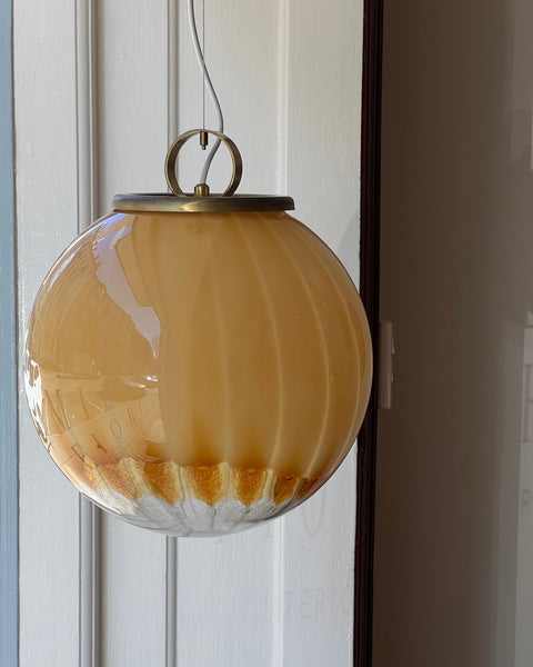 Vintage golden clear Murano ceiling lamp (D33)