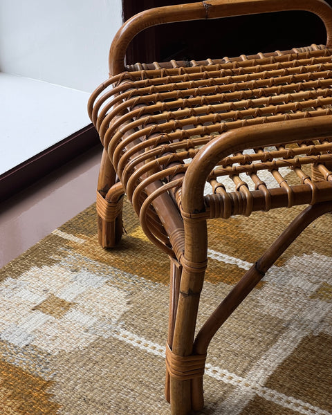 Vintage rattan stool