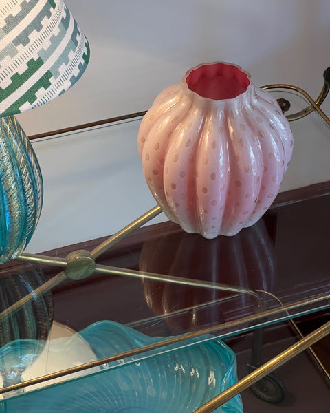 Vintage pink Murano vase