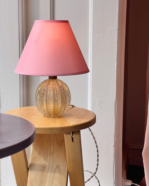 Vintage golden Murano table lamp (with shade)