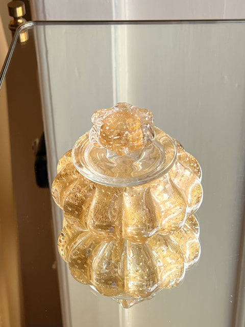 Vintage golden Murano bonbonniere
