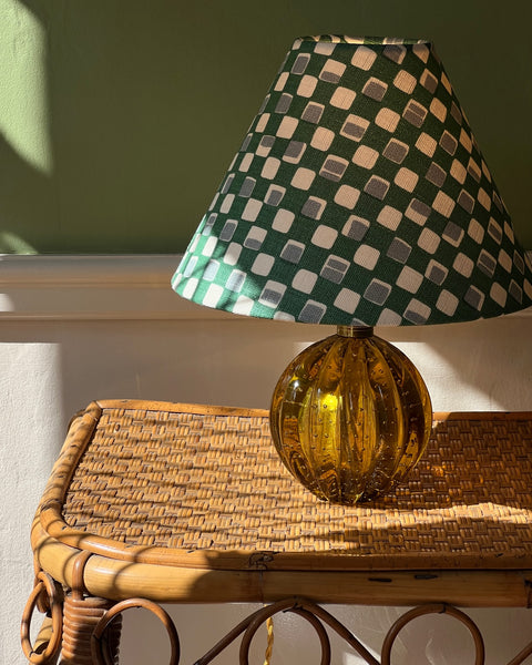 Vintage amber Murano table lamp (incl. lampshade)