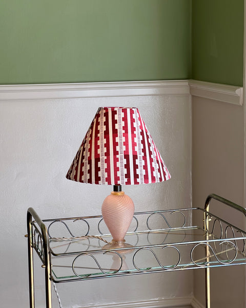 Vintage light peach/golden Murano table lamp (incl. lampshade)