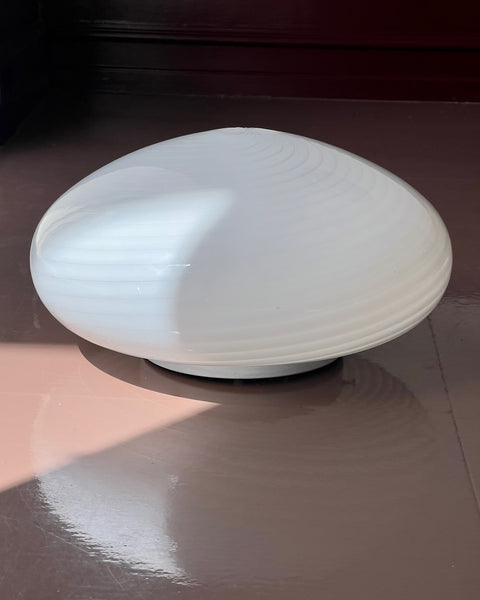 Vintage Murano white swirl ceiling/wall lamp (D38)
