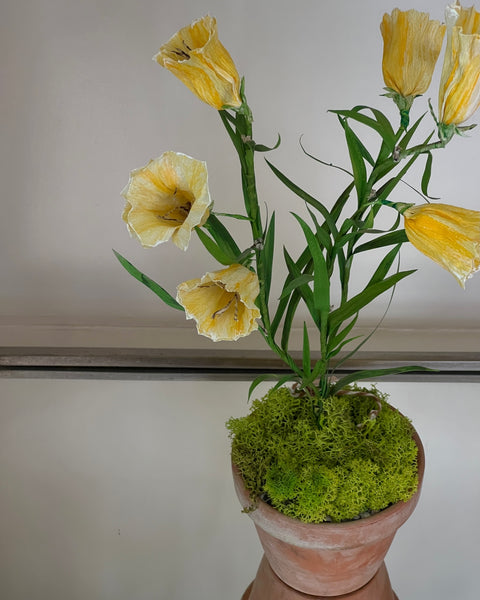 Paper flower ”Yellow Bellflower”
