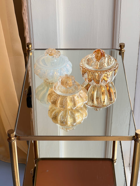 Vintage golden Murano bonbonniere