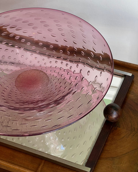 Large vintage purple seguso Murano bowl