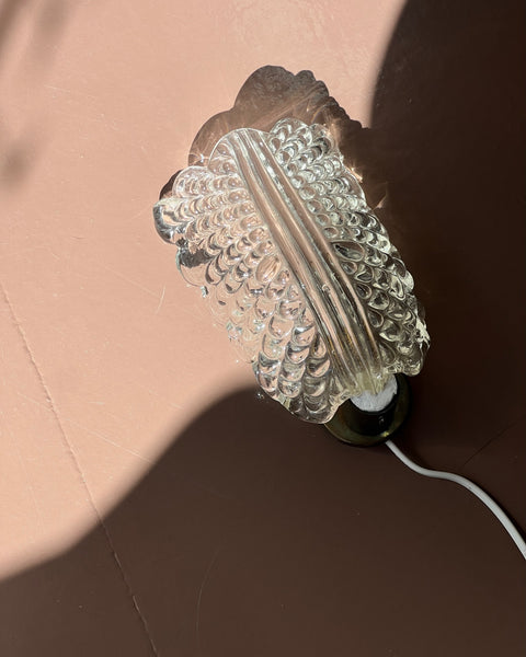 Vintage Murano leaf wall lamp