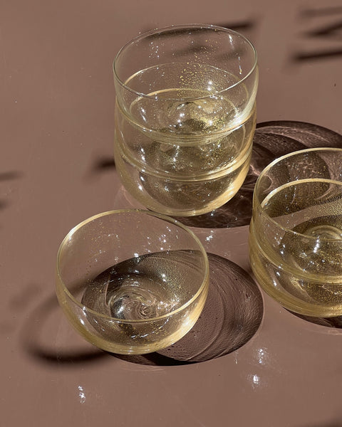 Vintage clear/golden Murano bowl