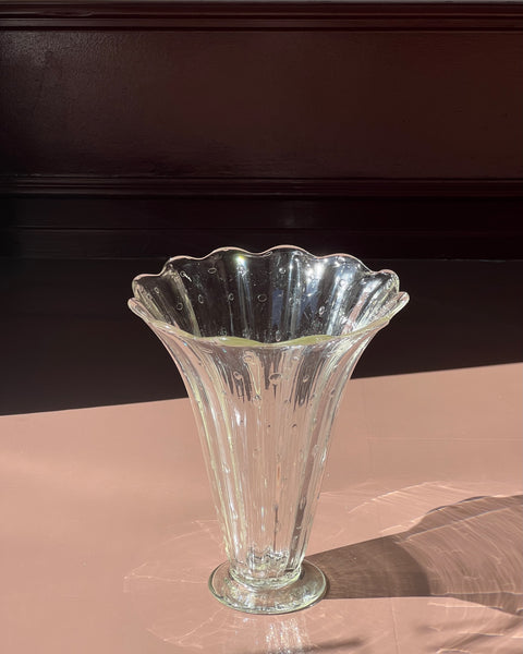 Vintage clear Murano vase