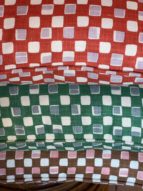 Faye cushion - Rust & Lilac