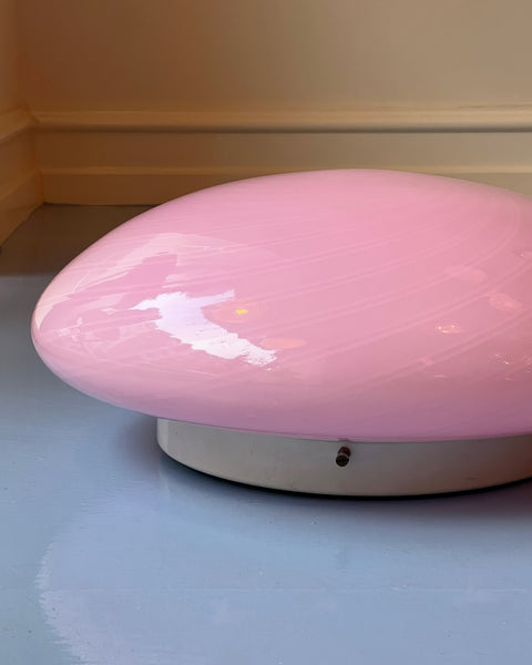 Vintage Murano pink swirl ceiling/wall lamp