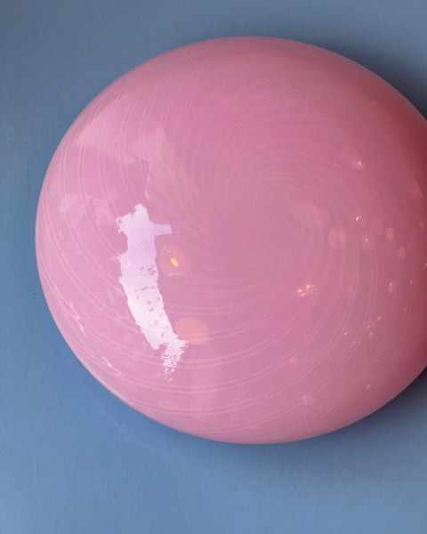 Vintage Murano pink swirl ceiling/wall lamp