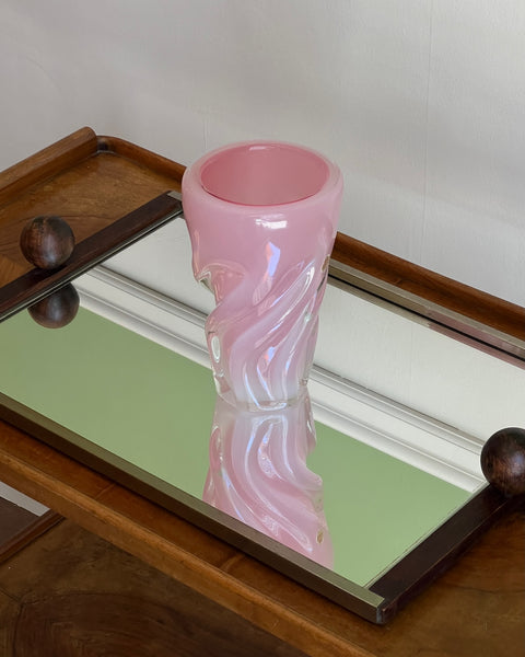 Vintage pink Murano vase