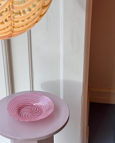 Vintage pink swirl Murano bowl/dish