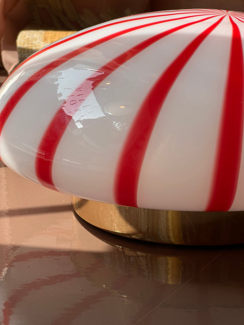 Ceiling/wall lamp - Red vertical stripes (D38) (Available upon request)