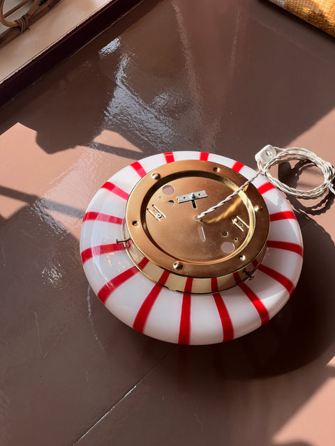 Ceiling/wall lamp - Red vertical stripes (D38) (Available upon request)