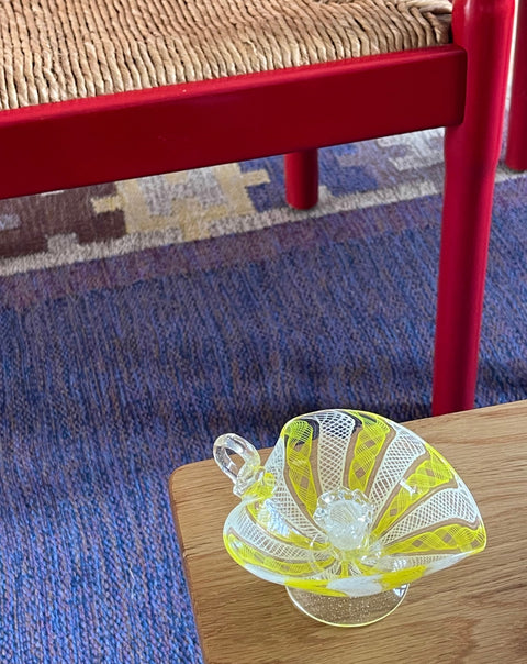 Vintage yellow Murano candle holders (1 available)