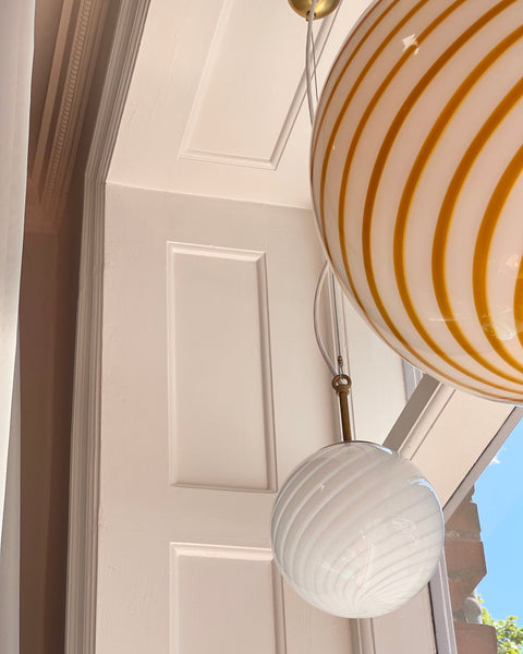 Candy ceiling lamp - White swirl (D20)