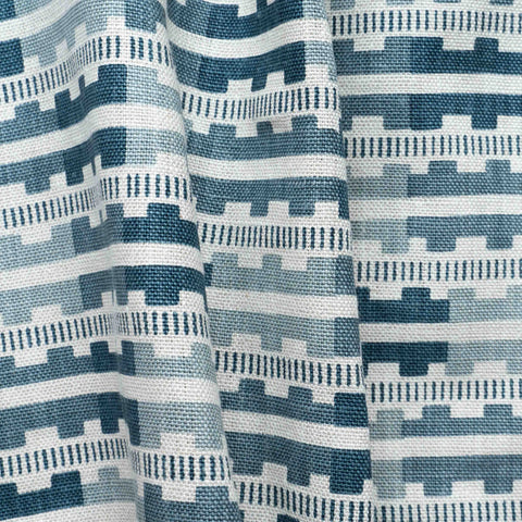 Marianne ruffled cushion - Indigo Natural