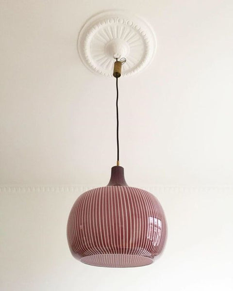 Vintage Massimo Vignelli purple ceiling lamp